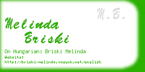 melinda briski business card